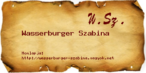 Wasserburger Szabina névjegykártya
