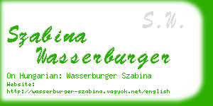 szabina wasserburger business card